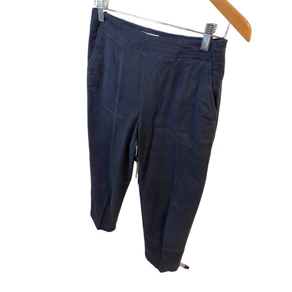 Talbots Black Stretch Chino Flat Front Petite Pants Sz 6P - Picture 4 of 12